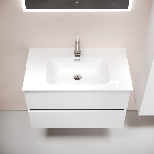 Тумба под раковину Sancos Urban UR80W 80х50 подвесная цвет белый - фото 5